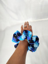 Load image into Gallery viewer, Blue Blend Large Scrunchie