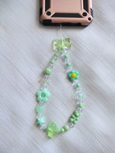 Load image into Gallery viewer, Mint Flowers Phone Charm