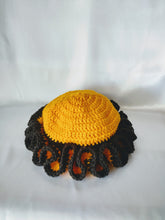 Load image into Gallery viewer, Black & Gold Ruffle Hat