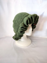 Load image into Gallery viewer, Green Ruffle Hat