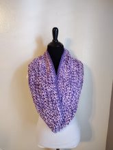Load image into Gallery viewer, Crochet Infinity Scarf Pink/Purple