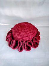 Load image into Gallery viewer, Burgundy Ruffle Hat
