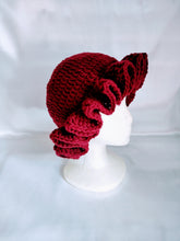 Load image into Gallery viewer, Burgundy Ruffle Hat
