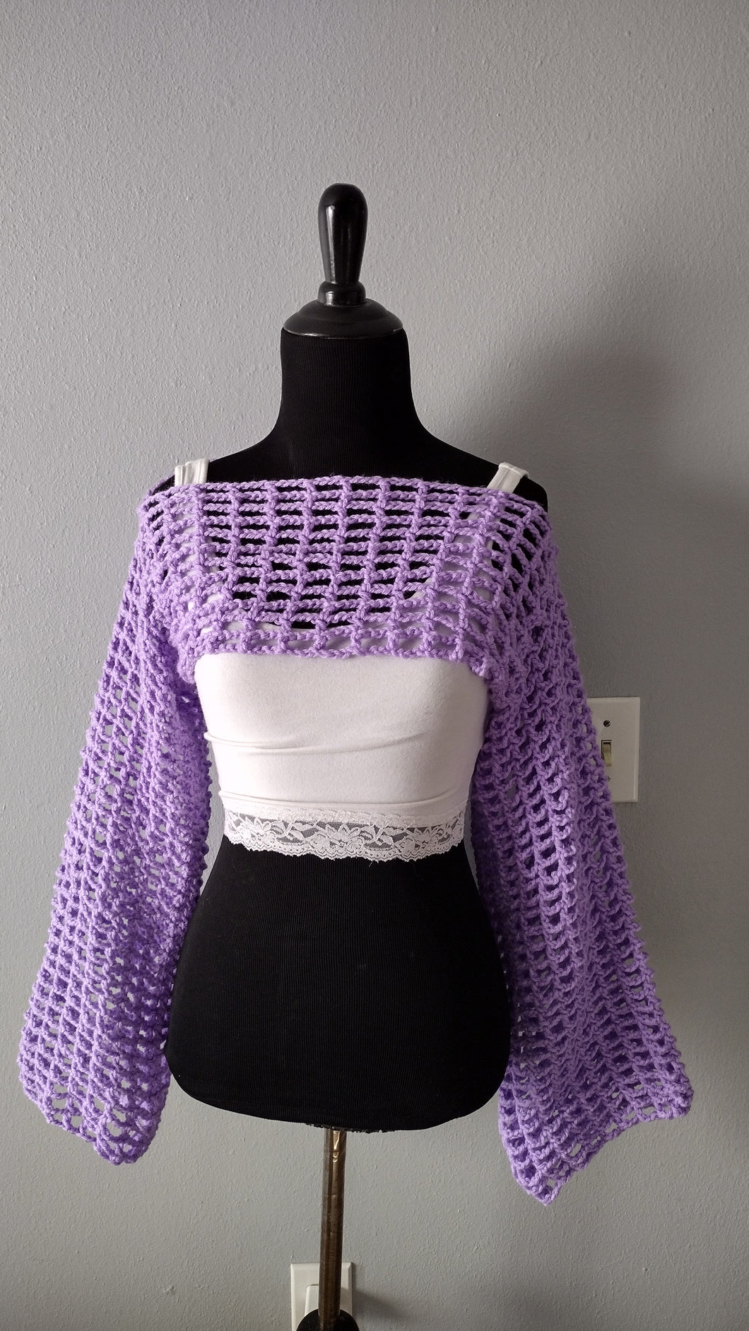 Crochet Shrug Purple S/M