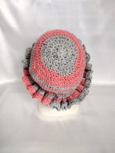 Load image into Gallery viewer, Pink &amp; Gray Ruffle Hat
