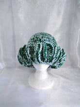 Load image into Gallery viewer, Green/White Ruffle Hat
