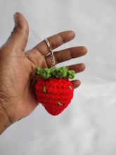 Load image into Gallery viewer, Crochet Strawberry Keychain
