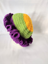 Load image into Gallery viewer, Mardi Gras Ruffle Hat
