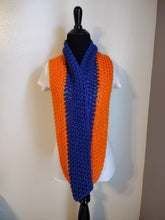 Load image into Gallery viewer, Blue/Orange Infinity Scarf
