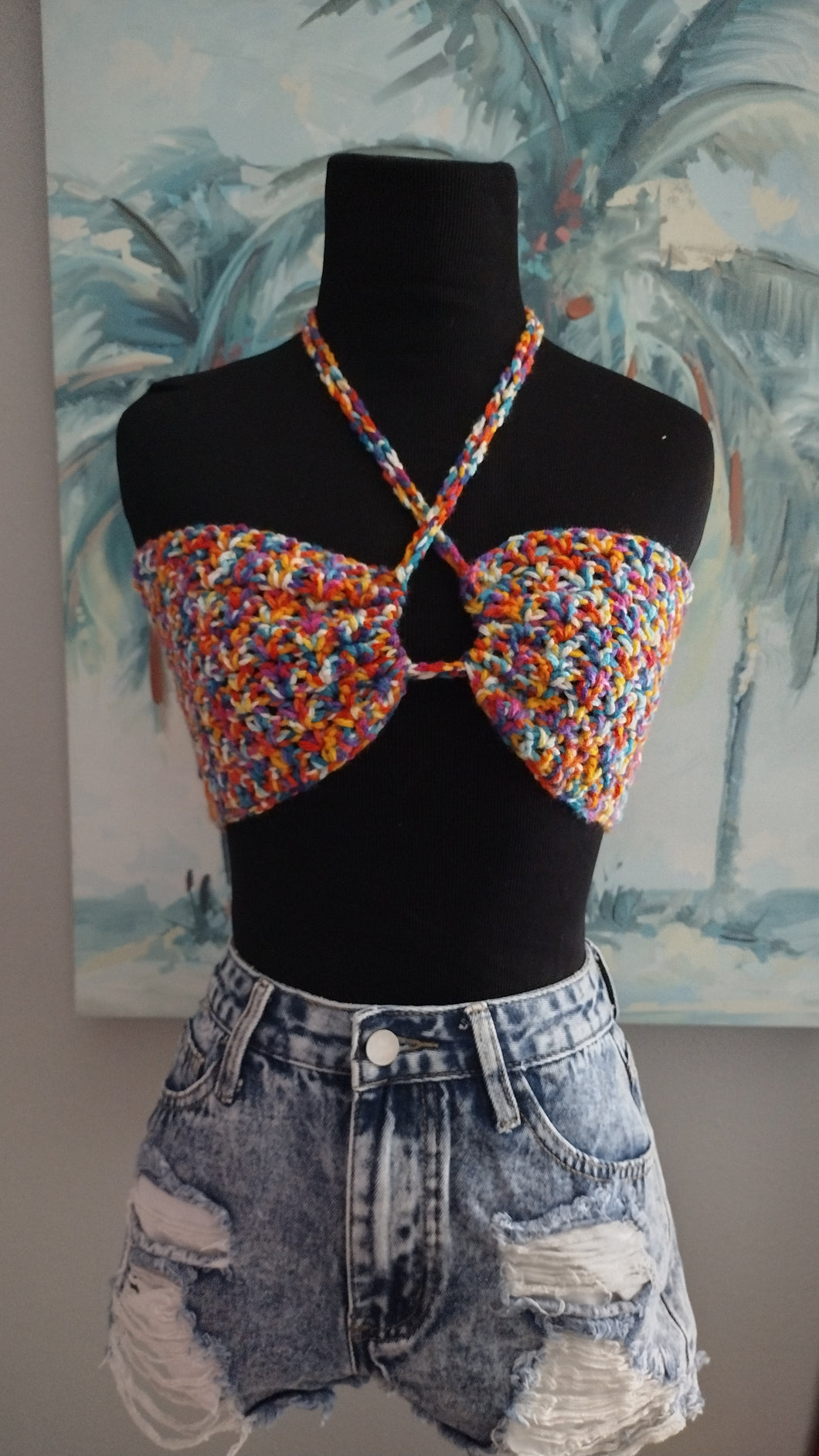 Rainbow Halter Top