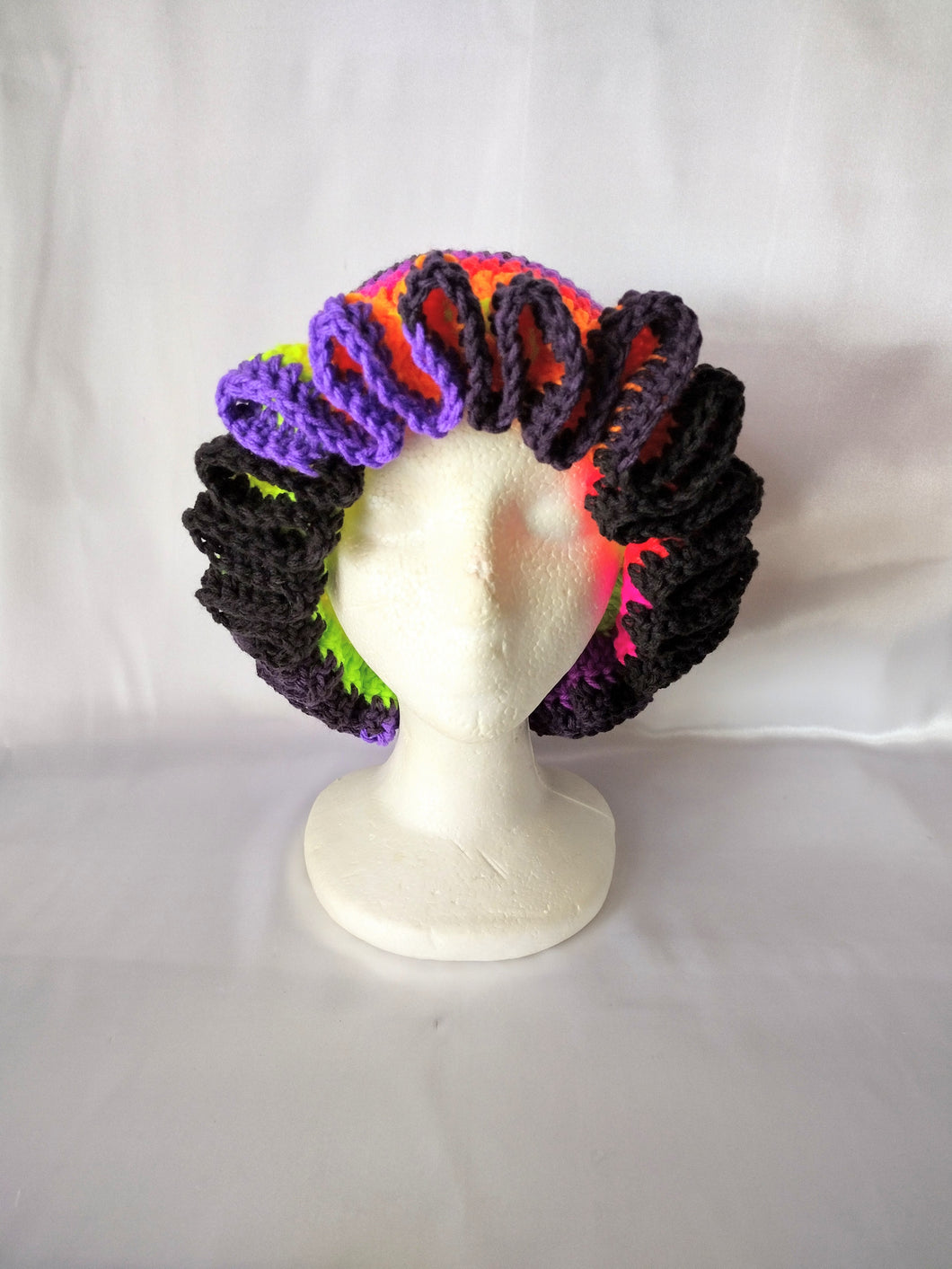 Neon Multi Ruffle Hat