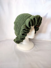 Load image into Gallery viewer, Green Ruffle Hat
