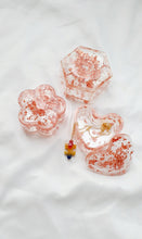 Load image into Gallery viewer, Clear w/ Rose Gold Leaf Trinket Box
