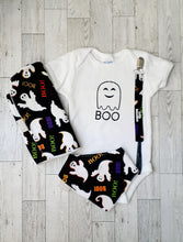 Load image into Gallery viewer, 3-6mos Onesie Boo Halloween Sets
