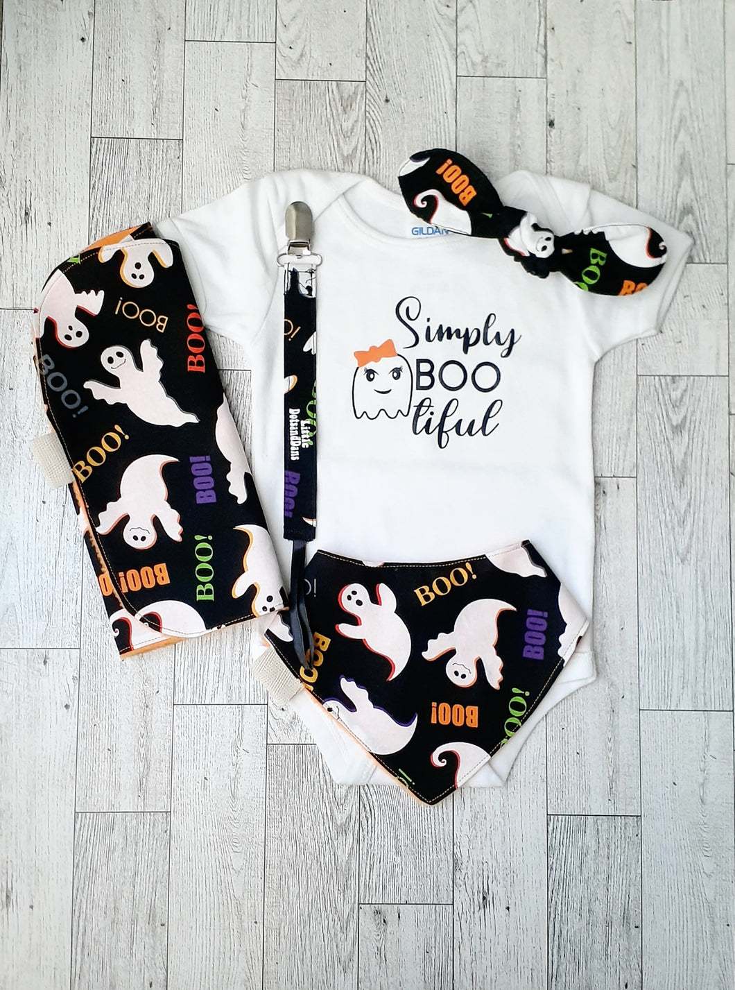 3-6mos Onesie Boo Halloween Sets