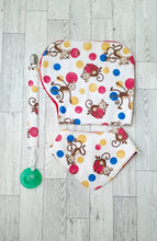Load image into Gallery viewer, 3pc. Gift Set Monkeys (Red) 6-12mos.
