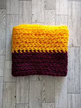 Load image into Gallery viewer, Burgundy/Gold Infinity Scarf
