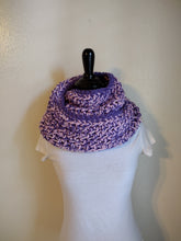 Load image into Gallery viewer, Crochet Infinity Scarf Pink/Purple
