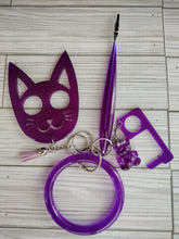Load image into Gallery viewer, Kitty Self Defense Keychain (glow in the dark)
